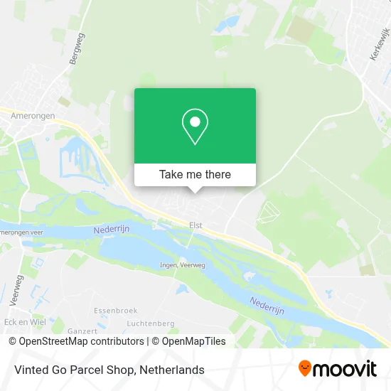 Vinted Go Parcel Shop map