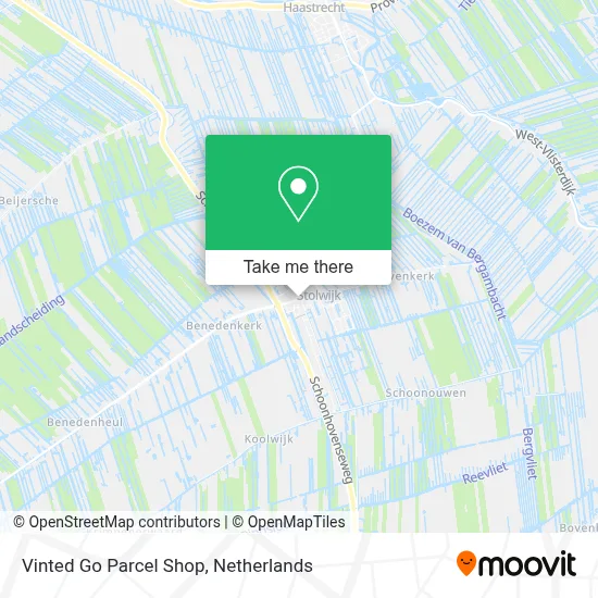 Vinted Go Parcel Shop map