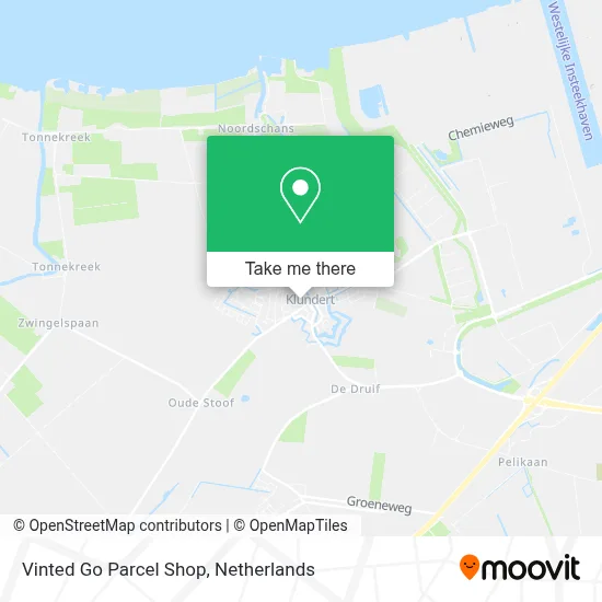 Vinted Go Parcel Shop map