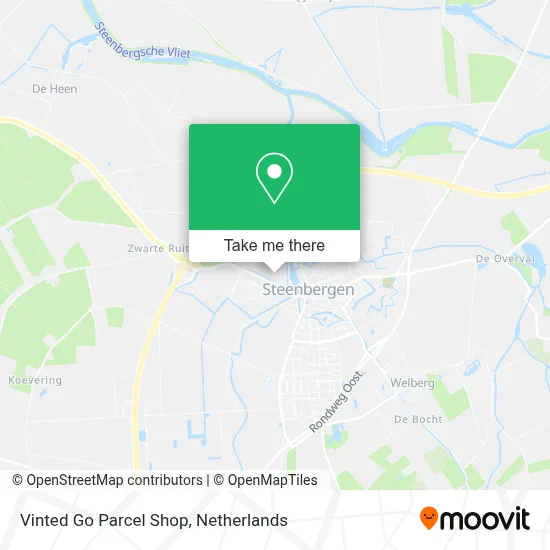 Vinted Go Parcel Shop map