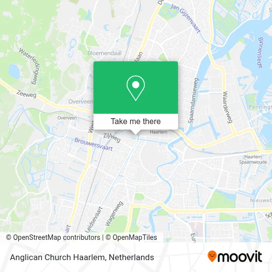 Anglican Church Haarlem map