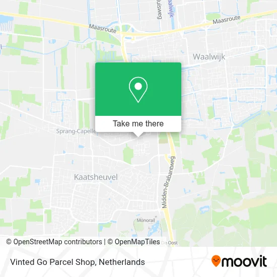 Vinted Go Parcel Shop map