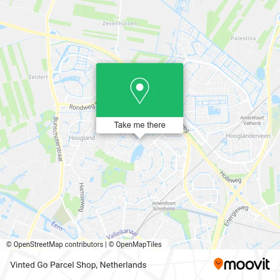 Vinted Go Parcel Shop map