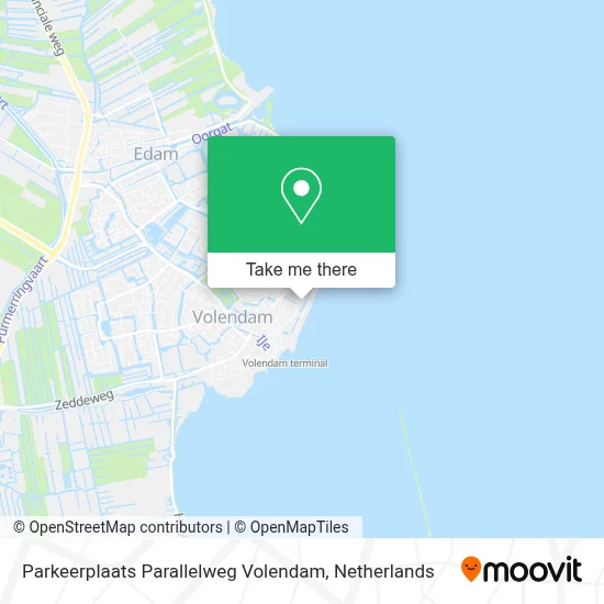 Parkeerplaats Parallelweg Volendam map
