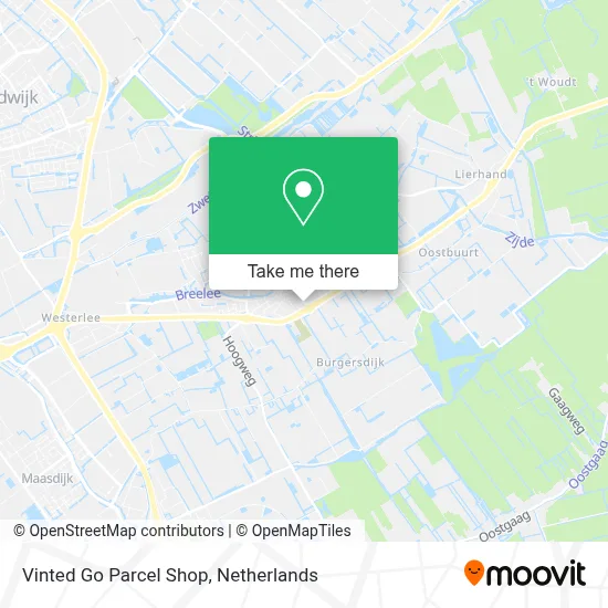 Vinted Go Parcel Shop map