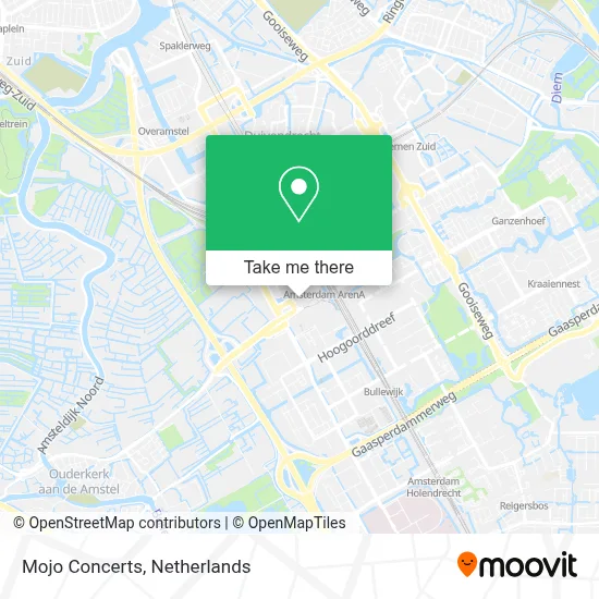 Mojo Concerts map