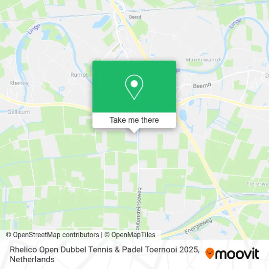 Rhelico Open Dubbel Tennis & Padel Toernooi 2025 map