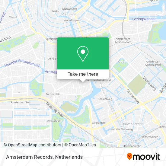 Amsterdam Records map