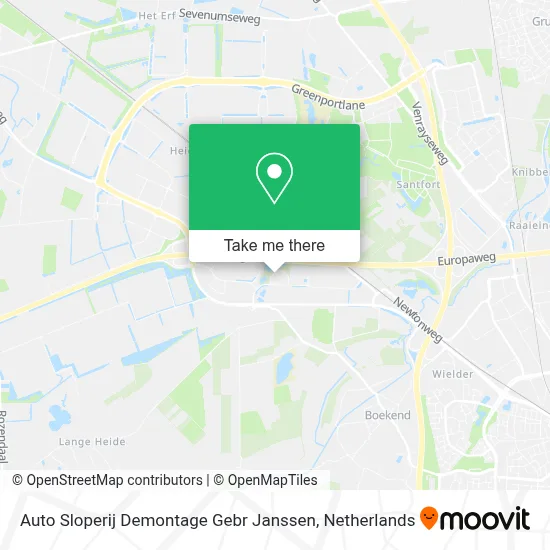 Auto Sloperij Demontage Gebr Janssen Karte