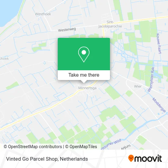 Vinted Go Parcel Shop map