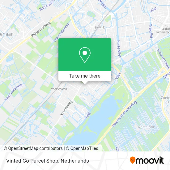 Vinted Go Parcel Shop map