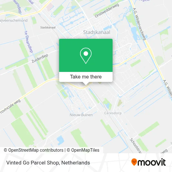 Vinted Go Parcel Shop map