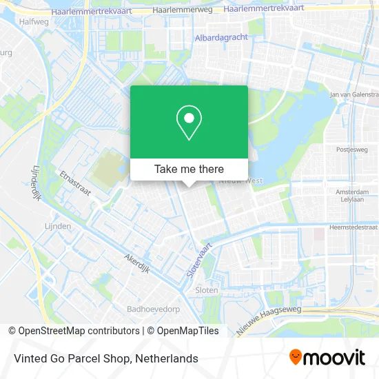 Vinted Go Parcel Shop Karte