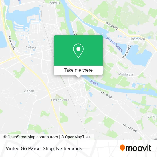 Vinted Go Parcel Shop map