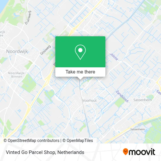 Vinted Go Parcel Shop map