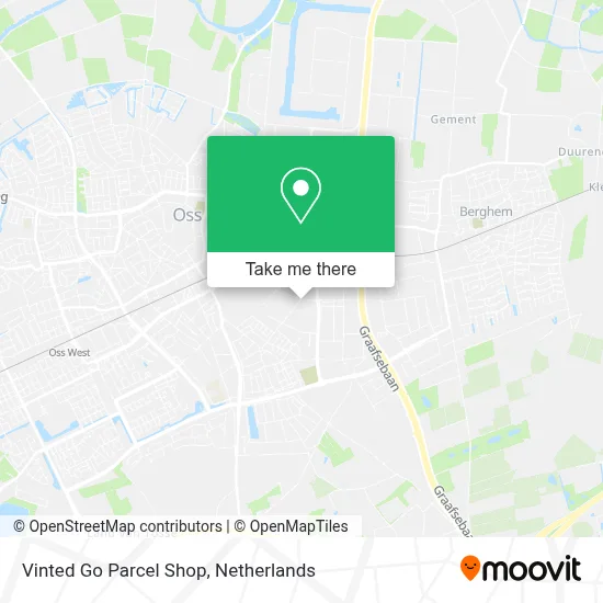Vinted Go Parcel Shop map