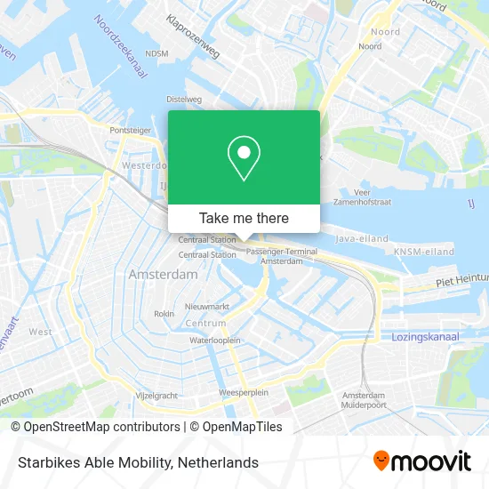 Starbikes Able Mobility map