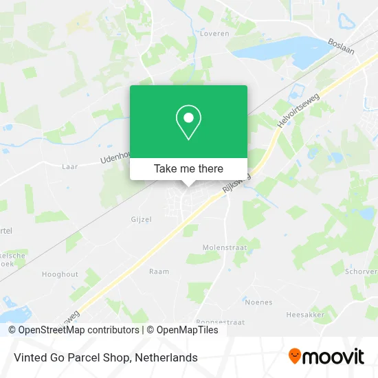 Vinted Go Parcel Shop map