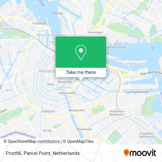 Postnl Pakketpunt map