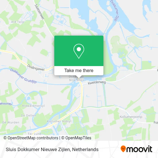Sluis Dokkumer Nieuwe Zijlen map