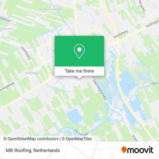 MB Roofing map