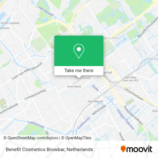 Benefit Cosmetics Browbar map