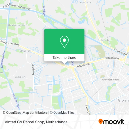Vinted Go Parcel Shop map