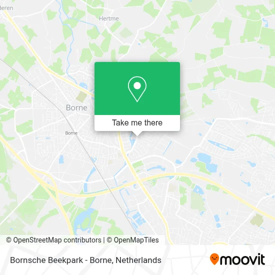 Bornsche Beekpark - Borne map