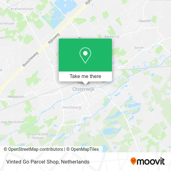Vinted Go Parcel Shop map
