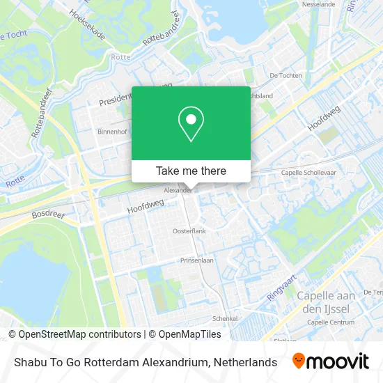 Shabu To Go Rotterdam Alexandrium map