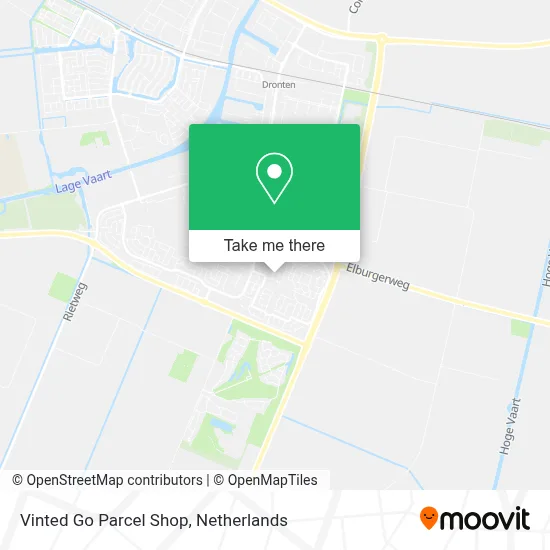 Vinted Go Parcel Shop map