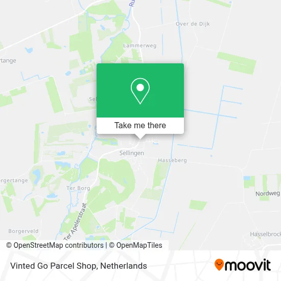 Vinted Go Parcel Shop map