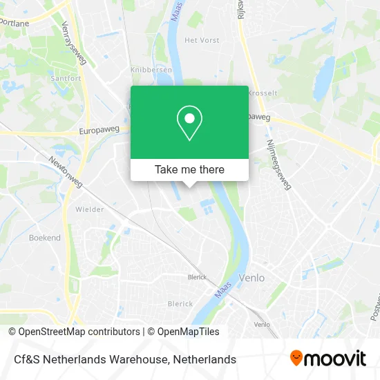 Cf&S Netherlands Warehouse map