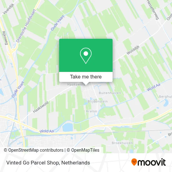 Vinted Go Parcel Shop map