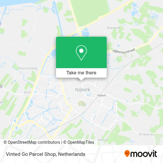 Vinted Go Parcel Shop map