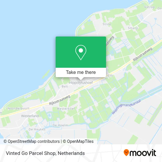 Vinted Go Parcel Shop map