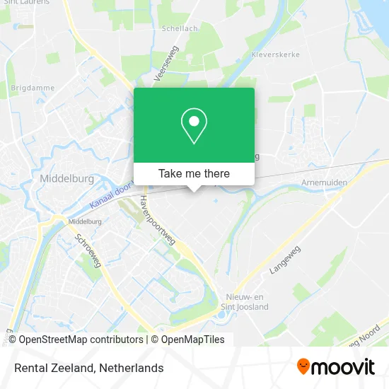 Rental Zeeland Karte