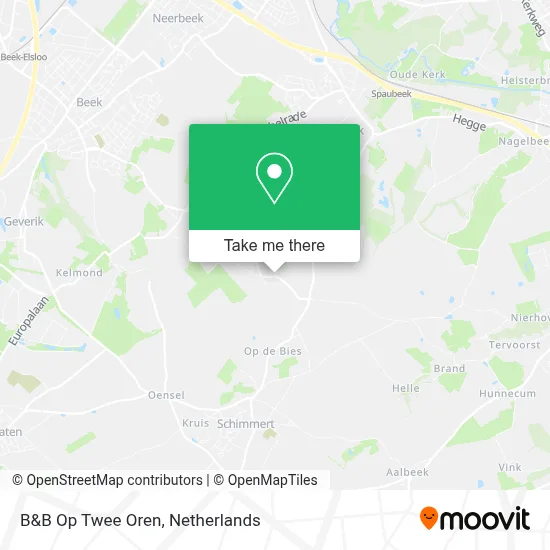 B&B Op Twee Oren map