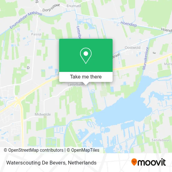 Waterscouting De Bevers map