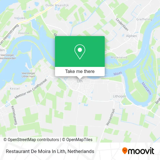 Restaurant De Moira In Lith map