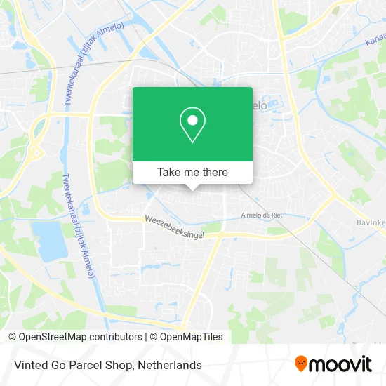 Vinted Go Parcel Shop map