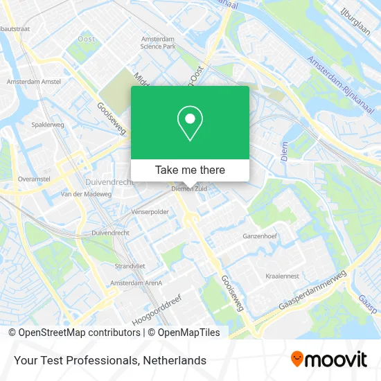 Your Test Professionals map