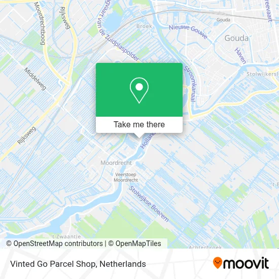 Vinted Go Parcel Shop map