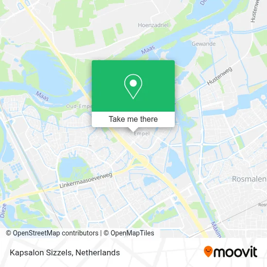 Kapsalon Sizzels map