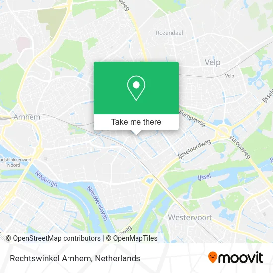 Rechtswinkel Arnhem map