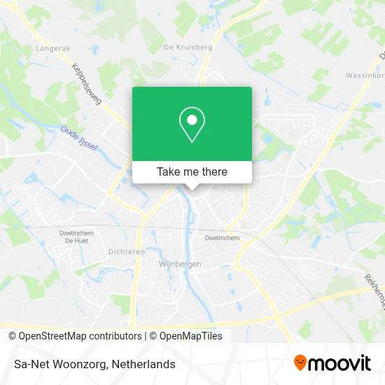 Sa-Net Woonzorg map