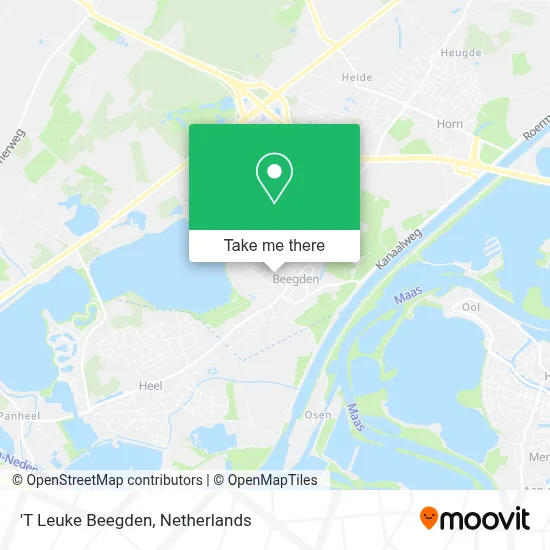 'T Leuke Beegden map