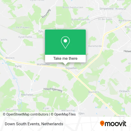 Down South Events map