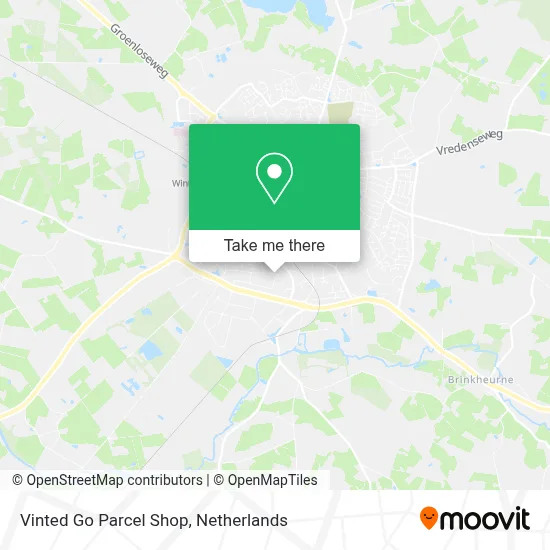 Vinted Go Parcel Shop map