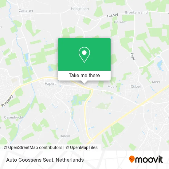 Auto Goossens Seat map